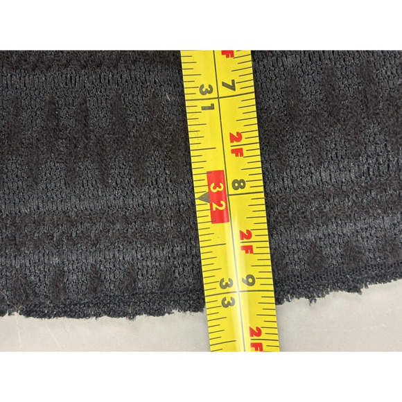 FREE PEOPLE Textured Stretch Knit Flounce Mini Dress Women's Small Black Boho - Picture 9 of 11